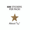 Sticker Valu-Pak, Foil Stars, 686/Pack