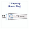 Mini Size Protect and Store View Binder with Round Rings, 3 Rings, 1" Capacity, 8.5 x 5.5, Blue