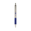 F-402 Ballpoint Pen, Retractable, Fine 0.7 mm, Blue Ink, Stainless Steel/Blue Barrel, 2/Pack