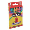 Crayons, 8 Assorted Colors, 8/Pack