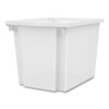 Flagship Storage Bins, 1 Section, 12.75" x 16" x 12", Translucent White