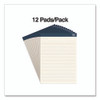 Notepads, Wide/Legal Rule, 50 Ivory 8.5 x 11.75 Sheets, 12/Pack