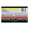 Colored Index Cards, 3 x 5, Assorted Colors, 100/Pack, 36 Packs/Carton