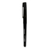 Porous Point Pen, Stick, Medium 0.7 mm, Black Ink, Black Barrel, Dozen
