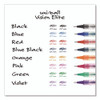 VISION ELITE Hybrid Gel Pen, Stick, Extra-Fine 0.5 mm, Black Ink, Black/Clear Barrel