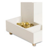 Juliet Compartment Cup, 6.25"w x 6.25"d x 4.75h", White