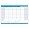 30/60-Day Undated Horizontal Erasable Wall Planner, 36 x 24, White/Blue Sheets, Undated