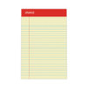 Perforated Ruled Writing Pads, Narrow Rule, Red Headband, 50 Canary-Yellow 5 x 8 Sheets, Dozen
