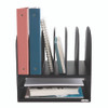 Onyx Mesh Desk Organizer with Two Horizontal and Six Upright Sections, Letter Size Files, 13.25" x 11.5" x 13", Black