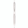 207 Plus+ Gel Pen, Retractable, Medium 0.7 mm, Black Ink, White Barrel, Dozen