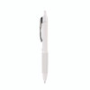 207 Plus+ Gel Pen, Retractable, Medium 0.7 mm, Black Ink, White Barrel, Dozen