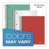 Three-Subject Notebook, Medium/College Rule, Randomly Assorted Cover Color, (150) 11 x 9 Sheets