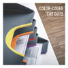 VARICOLOR 5-Compartment Stackable Plastic Letter Tray Set, Letter to Folio Size Files, 10.39 x 13.23 x 2.91, Anthracite Gray