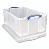 Snap-Lid Storage Bin, 2.37 gal, 10.25" x 14.5" x 6.25", Clear/Blue, 4/Pack