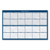 Reversible/Erasable Two-Year Wall Calendar, 24 x 37, Light Blue/Blue/White Sheets, 24-Month: Jan 2025 to Dec 2026