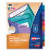 Big Tab Insertable Two-Pocket Plastic Dividers, 8-Tab, 11.13 x 9.25, Assorted, 1 Set