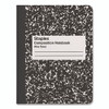 Composition Notebook, Wide/Legal Rule, Black Marble Cover, (100) 9.75 x 7.5 Sheets, 4/Pack