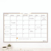 WallMates Self-Adhesive Dry Erase Monthly Planning Surfaces, 36 x 24, White/Gray/Orange Sheets, Undated