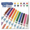 Ultra-Clean Washable Markers, Fine Line Precision Bullet Tip, Assorted Colors, 10/Box
