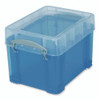 Snap-Lid Storage Bin, 0.79 gal, 7.06" x 9.62" x 6.25", Clear/Blue
