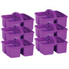 Purple Plastic Storage Caddy, Pack of 6