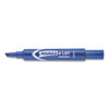 MARKS A LOT Regular Desk-Style Permanent Marker, Broad Chisel Tip, Blue, Dozen (7886)