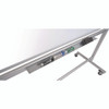 Mobile Magnetic Glass Dry Erase Board, 60" x 40", White Surface, Silver Aluminum Frame