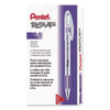 R.S.V.P. Ballpoint Pen, Stick, Fine 0.7 mm, Violet Ink, Clear/Violet Barrel, Dozen