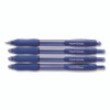 Profile Ballpoint Pen, Retractable, Bold 1.4 mm, Blue Ink, Translucent Blue Barrel, 4/Pack