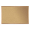 Natural Cork Bulletin Board with Wood Frame, 120.5" x 48.5", Tan Surface, Oak Finished Wood Frame