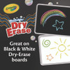 Washable Dry Erase Crayons w/E-Z Erase Cloth, Assorted Bright Colors, 8/Box
