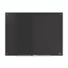 Tempered Glass Dry Erase Board, 48" x 36", Black Surface