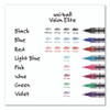 VISION Rollerball Pen, Stick, Fine 0.7 mm, Black Ink, Silver/Black/Clear Barrel, 36/Pack