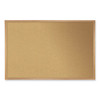 Natural Cork Bulletin Board with Wood Frame, 144.5" x 48.5", Tan Surface, Oak Finished Wood Frame