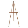 Oak Display Tripod Easel, 60" High, Wood/Brass Oak Display Tripod Easel, 60" High, Wood/Brass