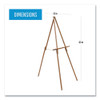 Oak Display Tripod Easel, 60" High, Wood/Brass Oak Display Tripod Easel, 60" High, Wood/Brass