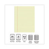 Glue Top Pads, Wide/Legal Rule, 50 Canary-Yellow 8.5 x 11 Sheets, Dozen