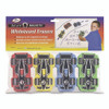 Magnetic Racecar Whiteboard Eraser, 4.5 x 2.6 x 1, 4/Pack, 24 Packs/Carton