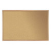 Natural Cork Bulletin Board with Wood Frame, 60.5" x 48.5", Tan Surface, Oak Finished Wood Frame