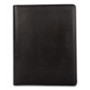 Faux-Leather Padfolio with Solar Calculator, 9 x 12 Pad, 9.75 x 12.5, Black