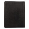 Faux-Leather Padfolio with Solar Calculator, 9 x 12 Pad, 9.75 x 12.5, Black