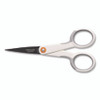 SoftGrip Nonstick Scissors, 5" Long, Straight White/Gray Handle
