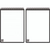 Flip Smart Notepad, Black Cover, Lined/Dot Grid Rule, 6 x 8.8, White, 18 Sheets