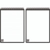Flip Smart Notepad, Black Cover, Lined/Dot Grid Rule, 6 x 8.8, White, 18 Sheets
