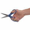 Scissors with Antimicrobial Protection, 8" Long, 3.25" Cut Length, Straight Blue/Gray Handle, 2/Pack