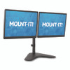 Dual Monitor Desk Stand, For 19" to 32" Monitors, 36.4" x 11" x 18.3", Black, Supports 17.6 lb