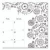 Monthly Desk Pad Calendar, DoodlePlan Coloring Pages, 22 x 17, Black Binding, Clear Corners, 12-Month (Jan to Dec): 2025