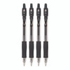 G2 Premium Gel Pen, Retractable, Extra-Fine 0.5 mm, Black Ink, Smoke/Black Barrel, 4/Pack