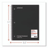 Wirebound Notebook, 5-Subject, Medium/College Rule, Black Cover, (200) 11 x 8.5 Sheets