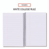 Wirebound Notebook, 3-Subject, Medium/College Rule, Black Cover, (120) 9.5 x 6 Sheets